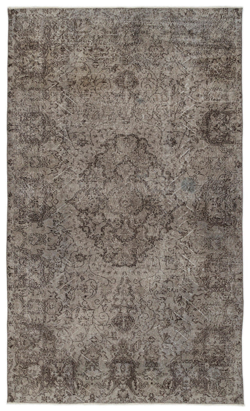 Atina Grey Vintage Wool Handmade Area Rug 5'4" x 9'2"