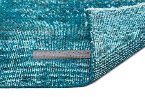 Atina Turquoise Vintage Wool Handmade Area Rug 5'9" x 9'4"