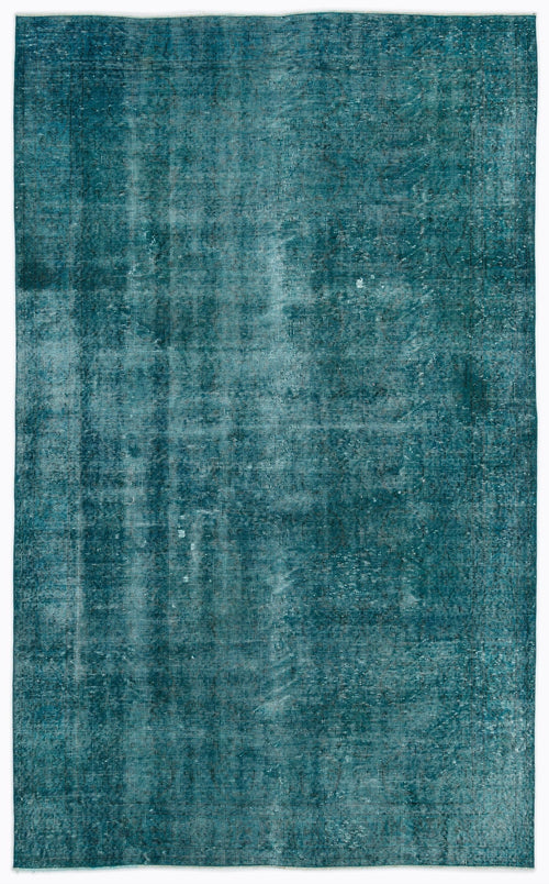 Atina Turquoise Vintage Wool Handmade Area Rug 5'9" x 9'4"