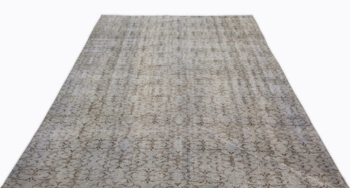 Atina Blue Vintage Wool Handmade Area Rug 5'10" x 9'0"