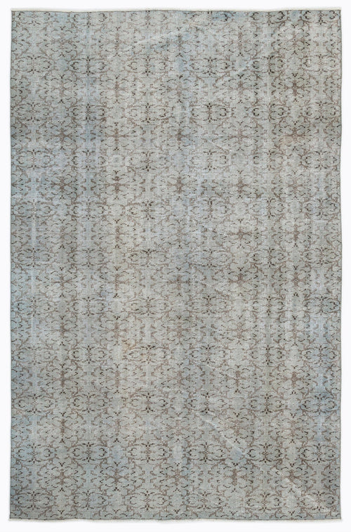 Atina Blue Vintage Wool Handmade Area Rug 5'10" x 9'0"