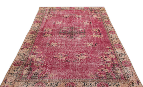 Atina Red Vintage Wool Handmade Area Rug 5'4" x 9'6"