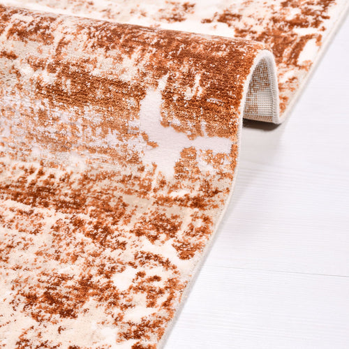 isabelle Orange Modern Bamboo Viscose Machine Made Area Rug