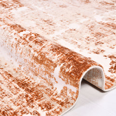 isabelle Orange Modern Bamboo Viscose Machine Made Area Rug
