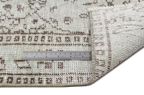 Atina Green Vintage Wool Handmade Area Rug 6'2" x 9'3"