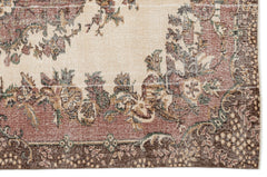 Atina Brown Classic Wool Handmade Area Rug 6'6" x 9'9"