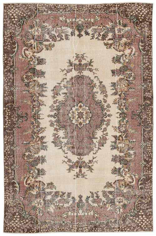 Atina Brown Classic Wool Handmade Area Rug 6'6" x 9'9"