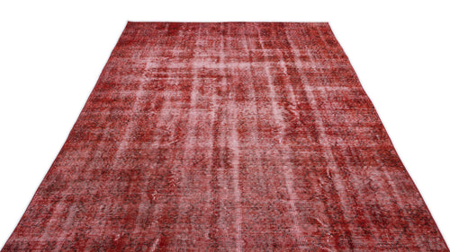 Atina Red Vintage Wool Handmade Area Rug 5'8" x 9'2"
