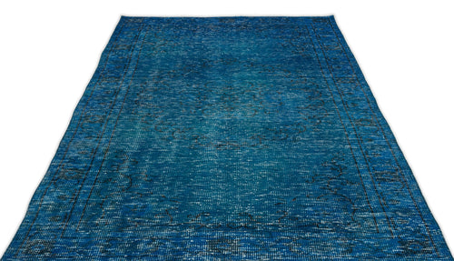 Atina Turquoise Vintage Wool Handmade Area Rug 5'1" x 8'10"