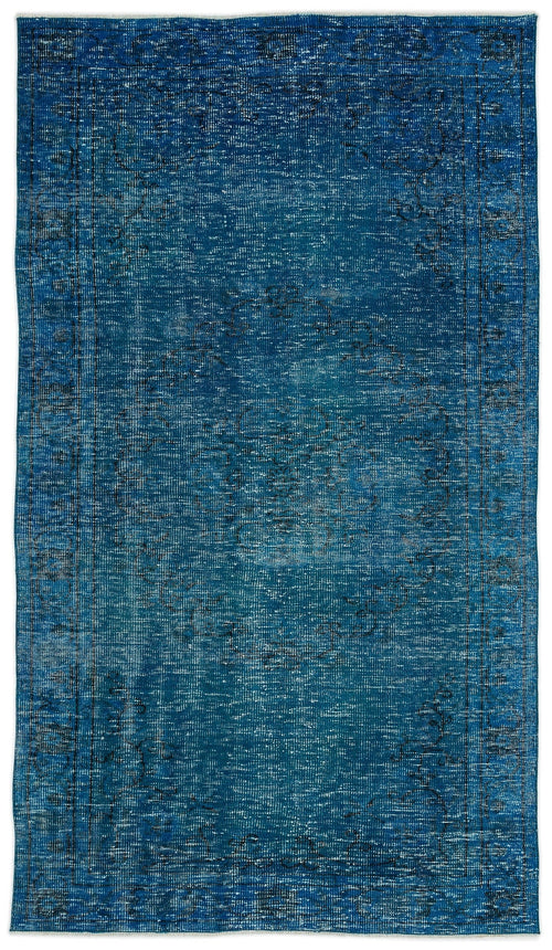 Atina Turquoise Vintage Wool Handmade Area Rug 5'1" x 8'10"