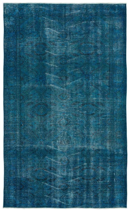 Atina Turquoise Vintage Wool Handmade Area Rug 5'0" x 9'2"