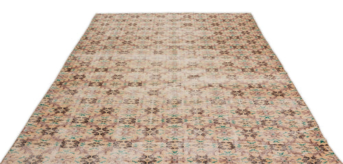 Atina Cream Vintage Wool Handmade Area Rug 6'0" x 8'5"