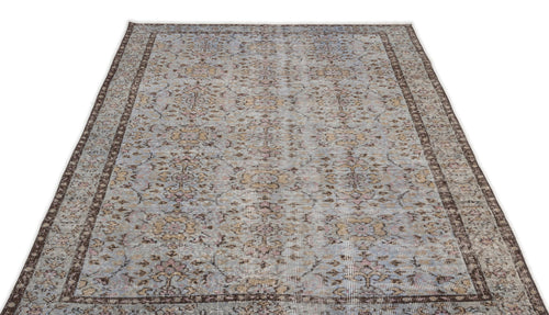 Atina Grey Vintage Wool Handmade Area Rug 4'9" x 8'5"