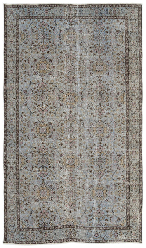 Atina Grey Vintage Wool Handmade Area Rug 4'9" x 8'5"