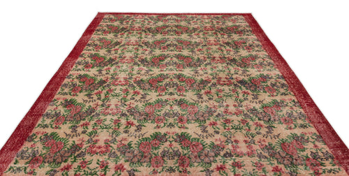 Atina Cream Vintage Wool Handmade Area Rug 7'0" x 10'3"