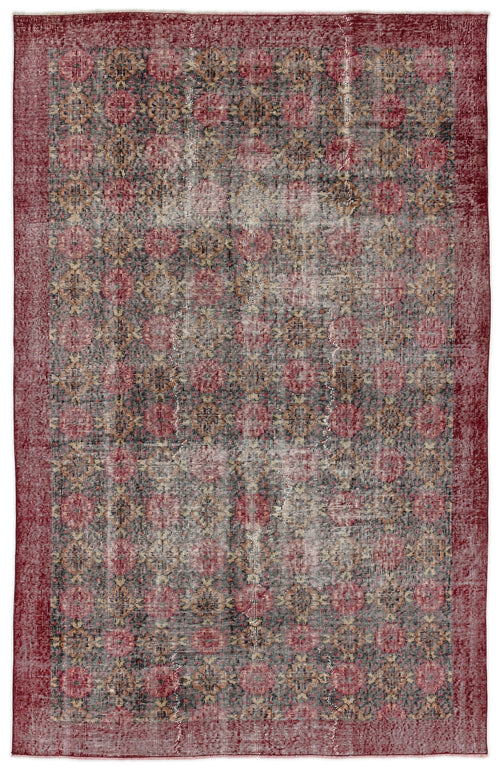 Atina Red Vintage Wool Handmade Area Rug 5'5" x 8'5"