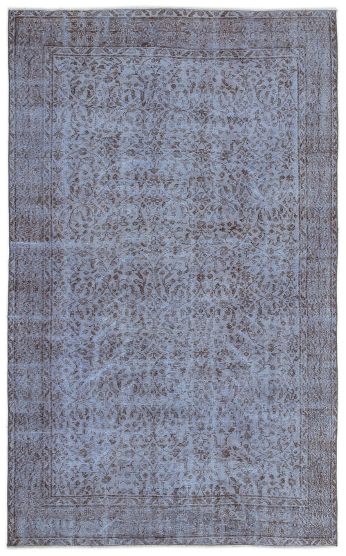 Atina Blue Vintage Wool Handmade Area Rug 5'3" x 9'1"