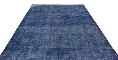 Atina Blue Vintage Wool Handmade Area Rug 6'6" x 10'1"