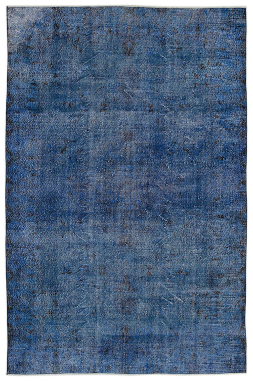Atina Blue Vintage Wool Handmade Area Rug 6'6" x 10'1"