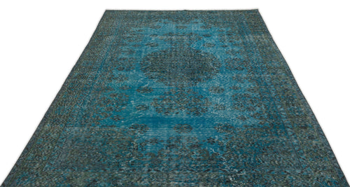 Atina 14950 Turquoise Vintage Wool Handmade Area Rug 5'8" x 9'0"