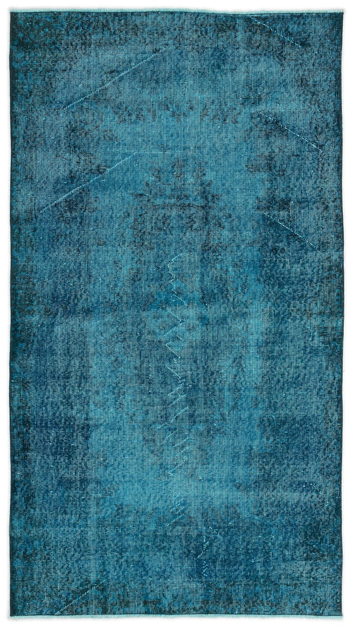 Atina Turquoise Vintage Wool Handmade Area Rug 3'9" x 6'9"