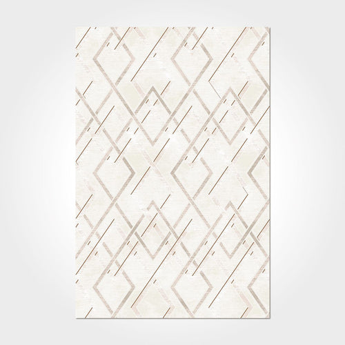 Bamboo Viscose Rug - Machine Made Geometric Pattern Area Floor Covering Carpet