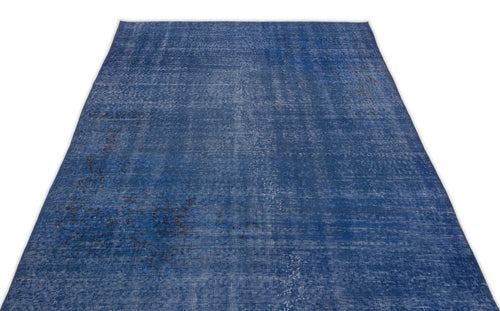 Atina Blue Vintage Wool Handmade Area Rug 4'8" x 8'7"