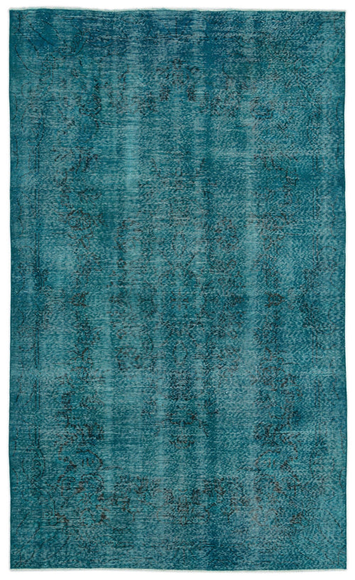 Atina Turquoise Vintage Wool Handmade Area Rug 5'11" x 10'0"