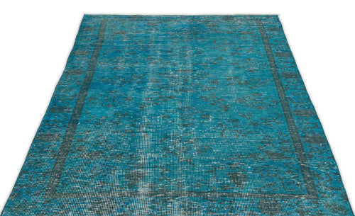 Atina Turquoise Vintage Wool Handmade Area Rug 4'4" x 7'8"