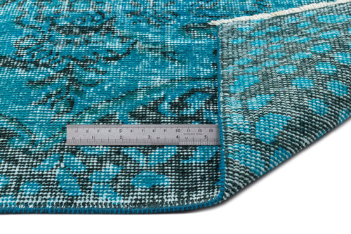 Atina Turquoise Vintage Wool Handmade Area Rug 5'9" x 8'4"