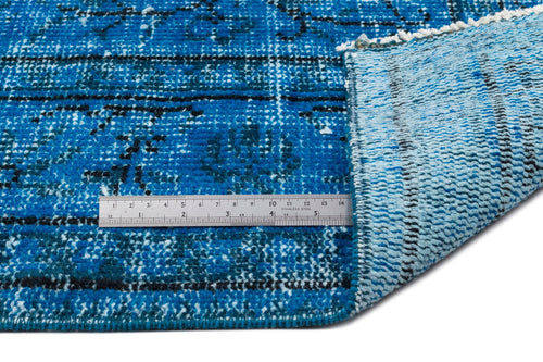 Atina Turquoise Vintage Wool Handmade Area Rug 6'3" x 9'9"