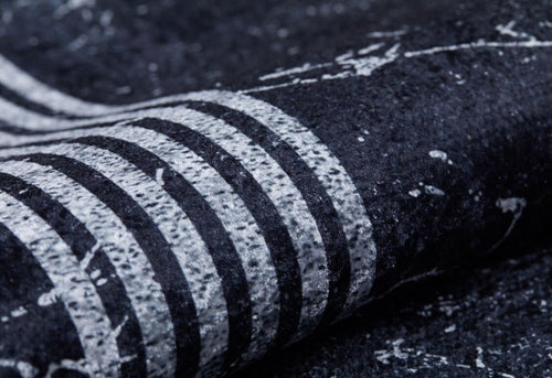 Digital Print Area Rug – Black Frame Stylish Non Slip Antibacterial Carpet