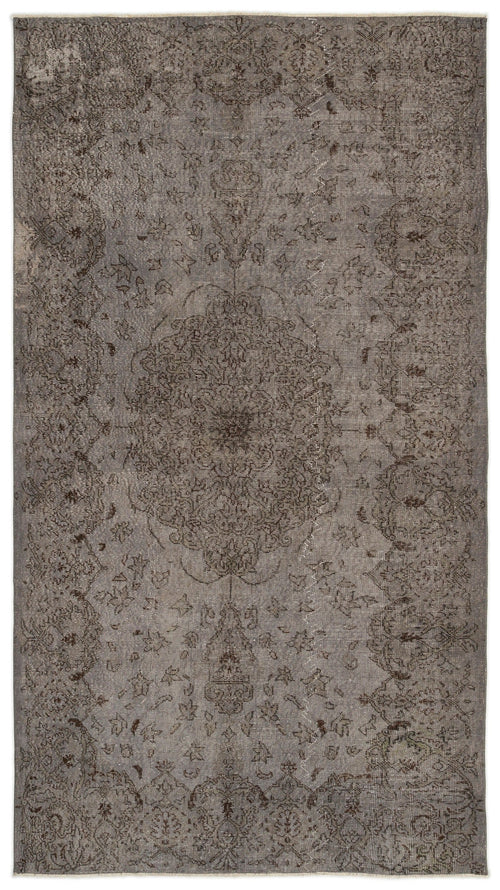 Atina Grey Vintage Wool Handmade Area Rug 6'1" x 8'10"