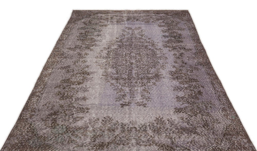 Atina Grey Vintage Wool Handmade Area Rug 5'8" x 9'7"