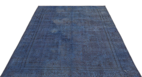 Atina Blue Vintage Wool Handmade Area Rug 5'3" x 8'8"