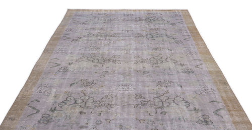 Atina Blue Vintage Wool Handmade Area Rug 6'5" x 9'11"