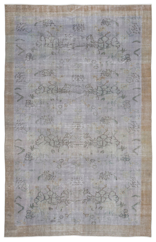 Atina Blue Vintage Wool Handmade Area Rug 6'5" x 9'11"