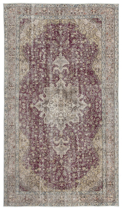Atina Burgundy Classic Wool Handmade Area Rug 4'10" x 9'8"