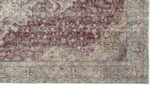 Atina Burgundy Classic Wool Handmade Area Rug 4'10" x 9'8"