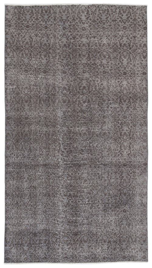 Atina Grey Vintage Wool Handmade Area Rug 4'10" x 8'6"