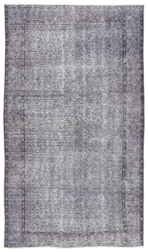 Atina Grey Vintage Wool Handmade Area Rug 5'1" x 9'0"