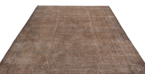 Atina Brown Vintage Wool Handmade Area Rug 7'1" x 10'5"