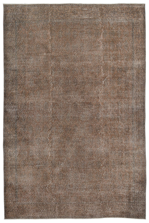 Atina Brown Vintage Wool Handmade Area Rug 7'1" x 10'5"