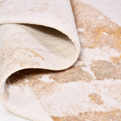 Cream Geometric Area Rug – Machine Made Rug with 10mm Pile & Non Slip Backing