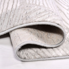 Machine Made Area Rug | Beige Geometric Design, 10 mm Pile Height Durable Floor Covering