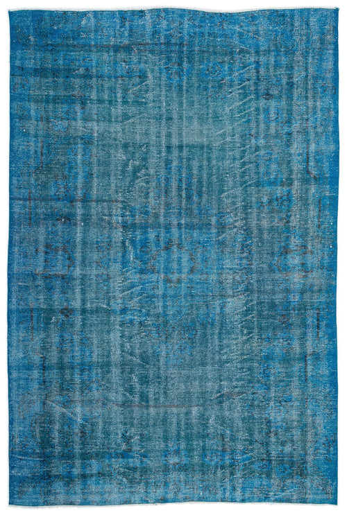 Atina Turquoise Vintage Wool Handmade Area Rug 5'9" x 8'8"