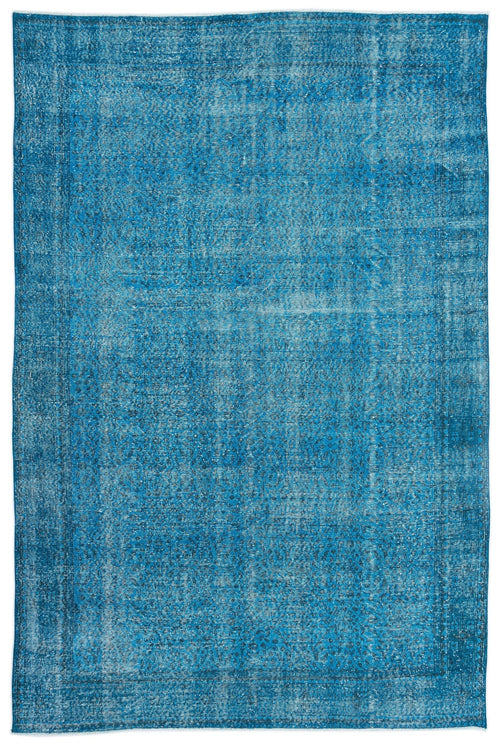 Atina Turquoise Vintage Wool Handmade Area Rug 7'1" x 10'4"