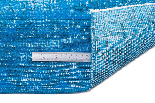 Atina Turquoise Vintage Wool Handmade Area Rug 7'1" x 10'6"