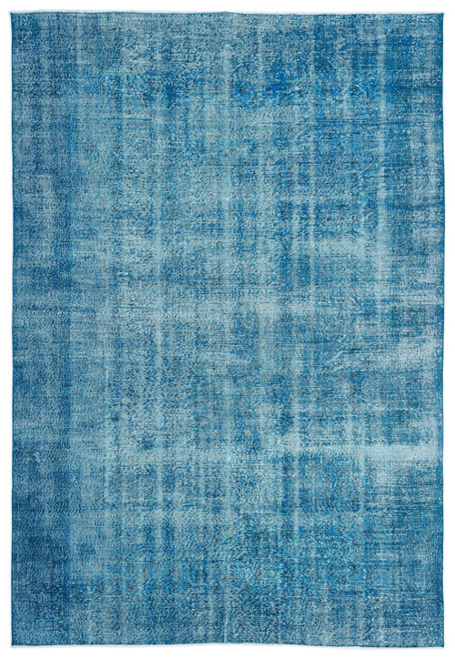 Atina Turquoise Vintage Wool Handmade Area Rug 7'1" x 10'6"