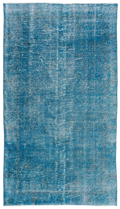 Atina Turquoise Vintage Wool Handmade Area Rug 5'5" x 9'9"